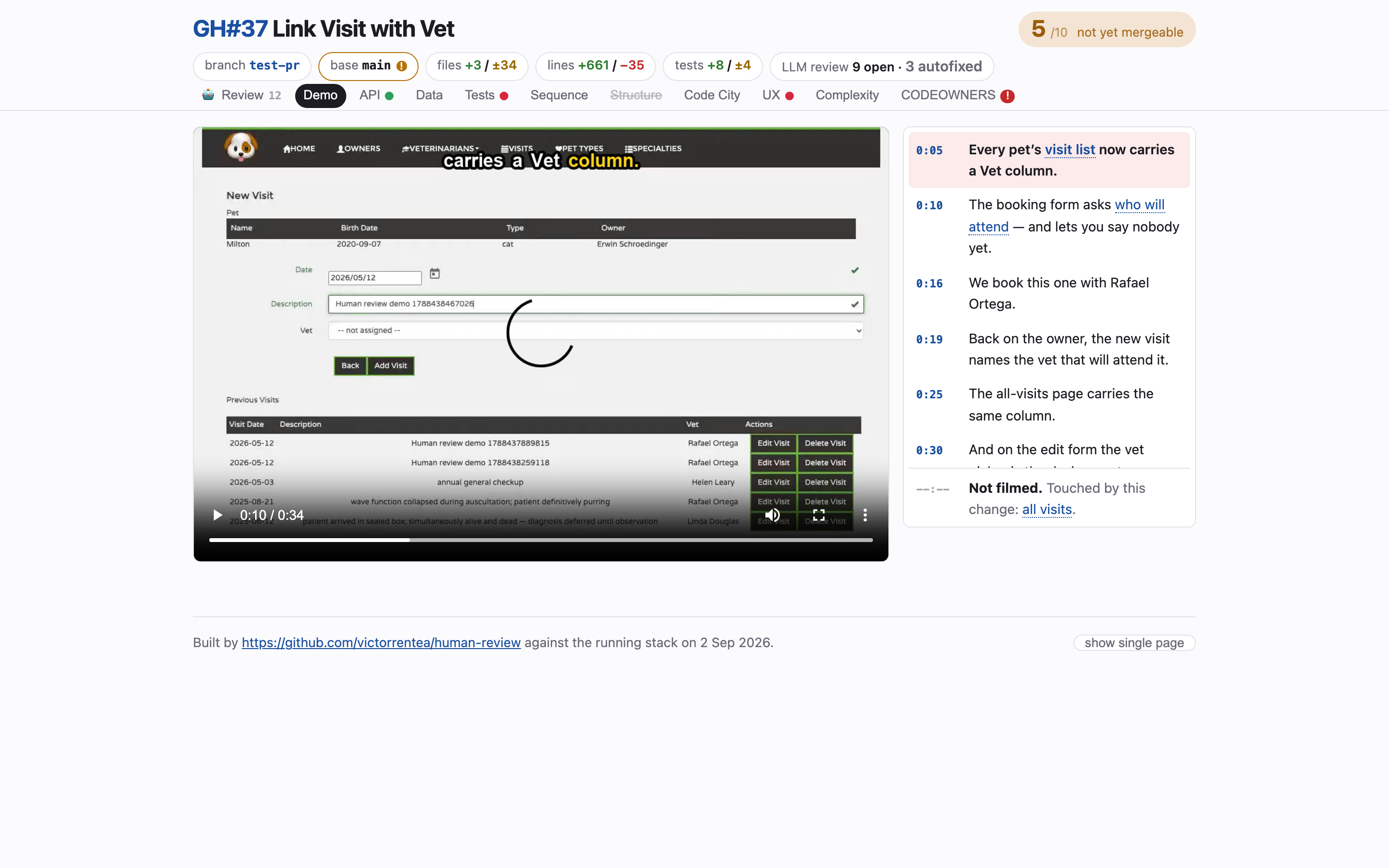 Demo tab, light theme